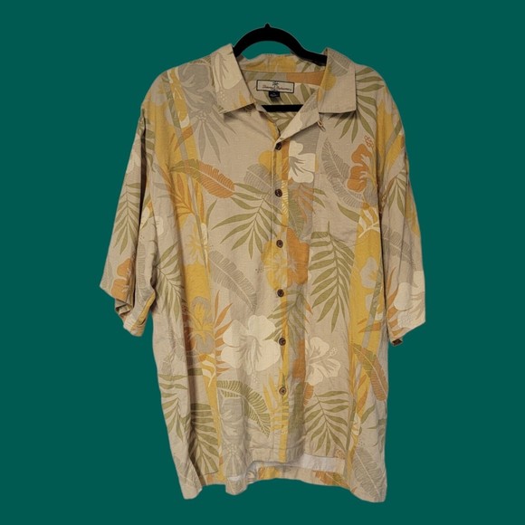 Tommy Bahama 100% Silk Men’s Button Down Hawaiian XL‎ - Picture 1 of 6